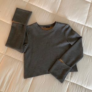 cuffed sleeve sweater